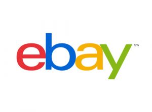 A logo of ebay for the company.